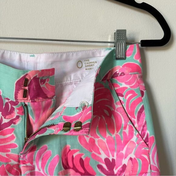 Lilly Pulitzer The Chipper Shorts  in Poolside Blue Lovebirds Size 0 - Picture 5 of 6